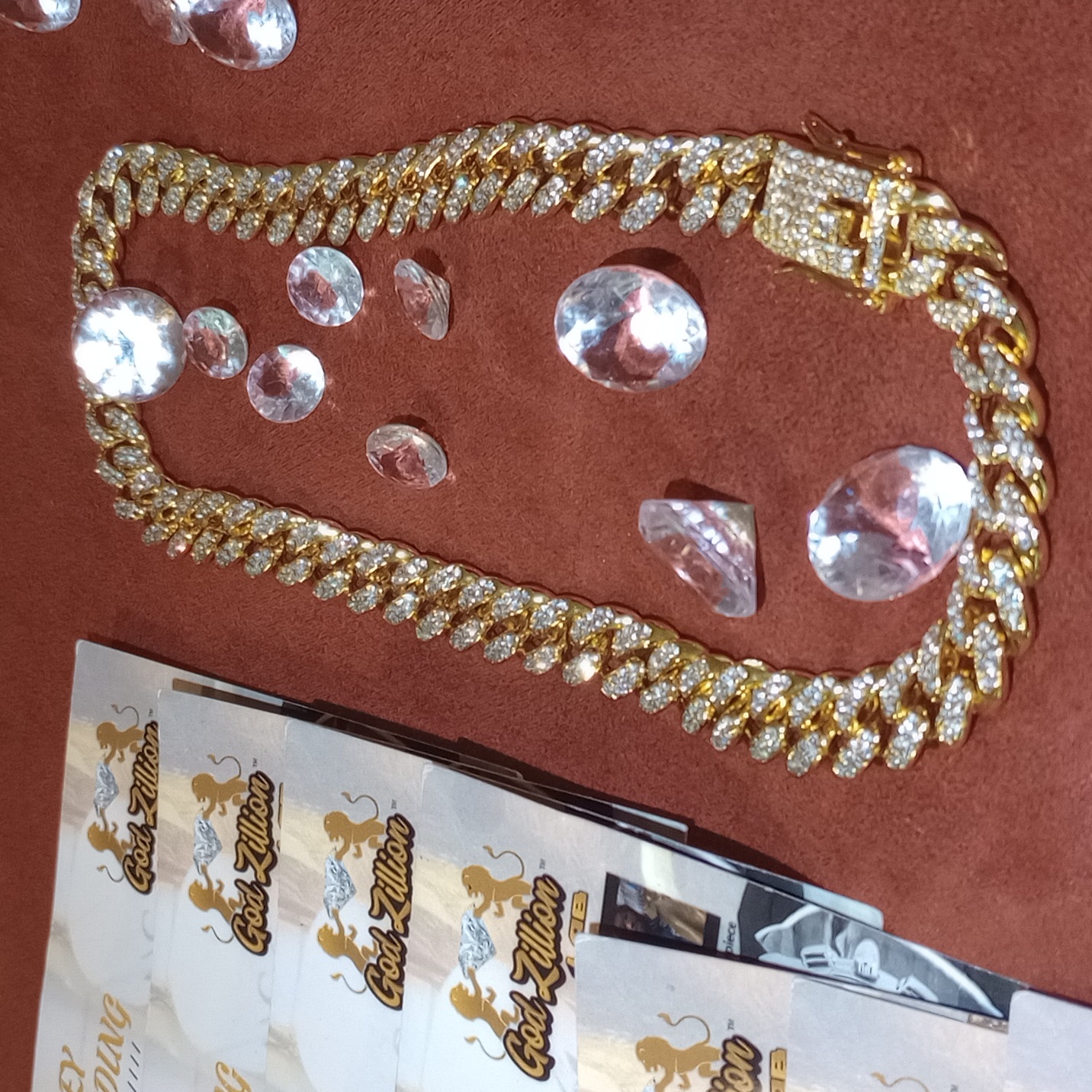 18" Chain Australian Prototypes. Real Lab Diamonds Vvs Clarity & Gold 4x's No Ta